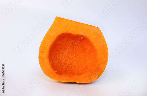Pumpkin cut on half
