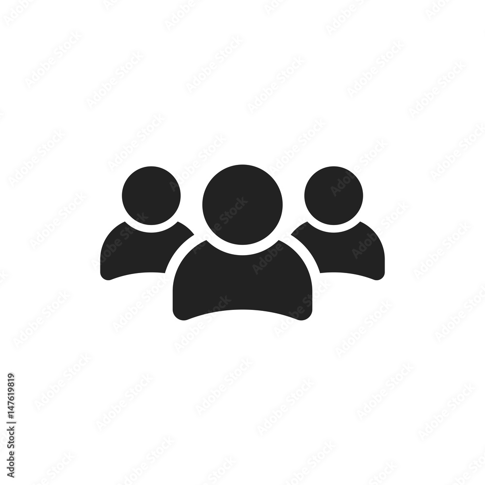 Group of people vector icon. Persons icon illustration. Group of people vector icon. Persons icon illustration.