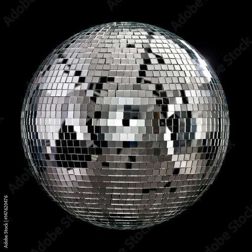 real mirror ball used in the 70s and 80s in discos. fun, dance and music concept. Vintage feeling.