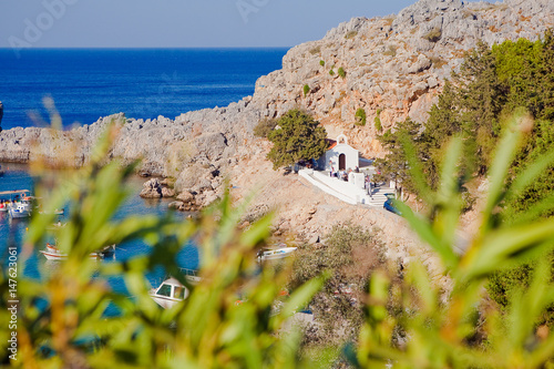 Greek islands - Rhodes, Lindos bay photo