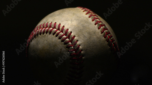 Baseball On Black photo