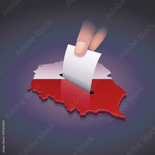 Élection en Pologne (fond sombre)