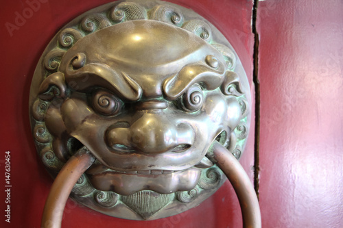 Entrance door of chinese temple