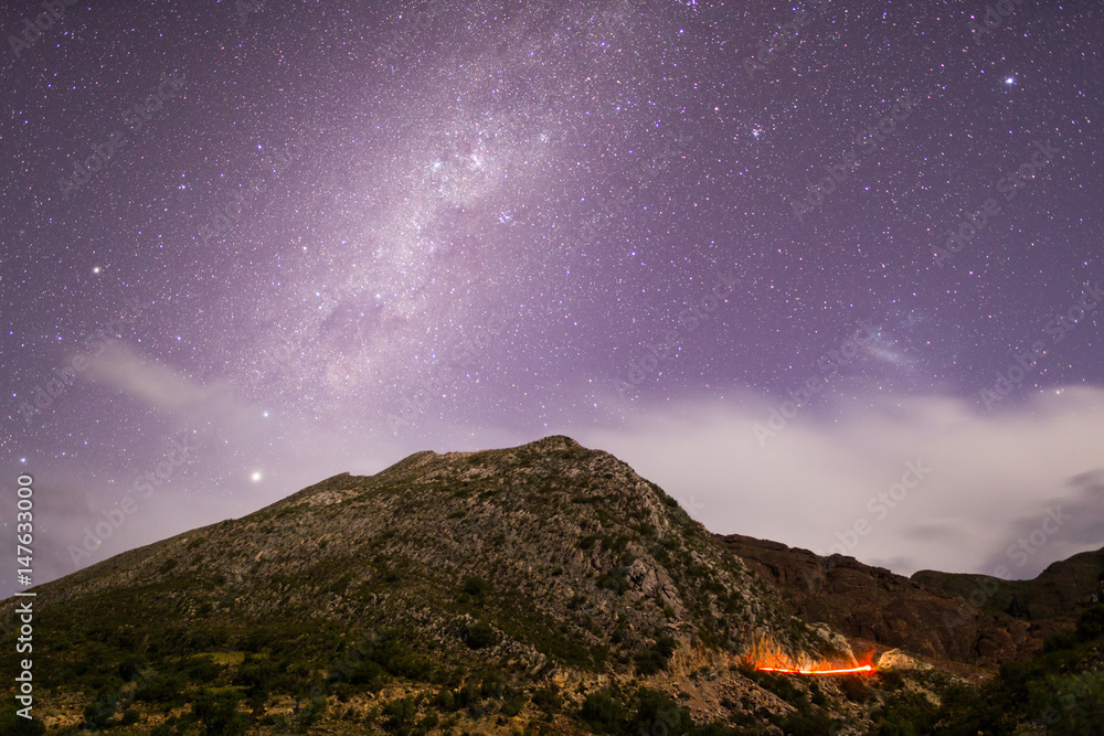Night time landscape in Potosi Department of Bolivia Night time landscape in Potosi Department of Bolivia