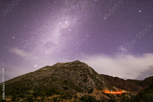Night time landscape in Potosi Department of Bolivia