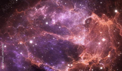 Fototapeta Naklejka Na Ścianę i Meble -  Space background with abstract nebula and stars