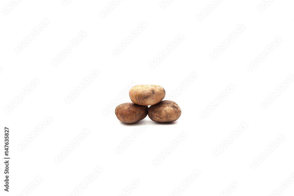 Potatoes on white background
Potatoes on white background
