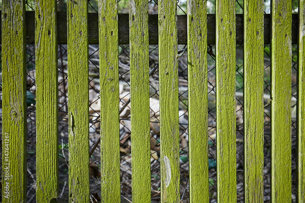 green wooden fence green wooden fence