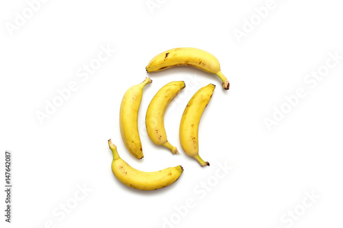 Bananas on white background 