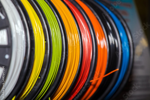 Colorful filament ABS wire plastic for 3d printers photo