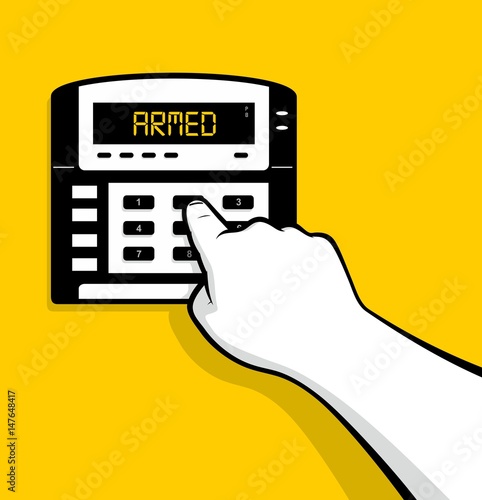 Hand setting house alarm