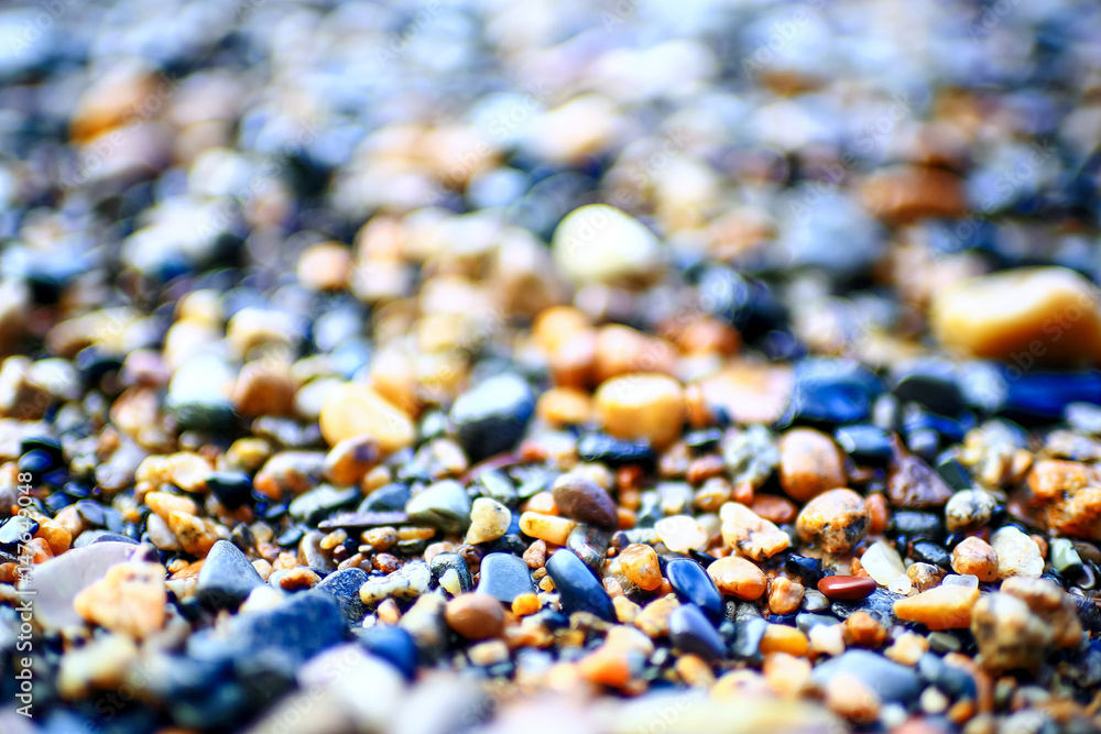 Pebble texture on the river bank Pebble texture on the river bank