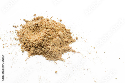 ginger powder isolated on white
