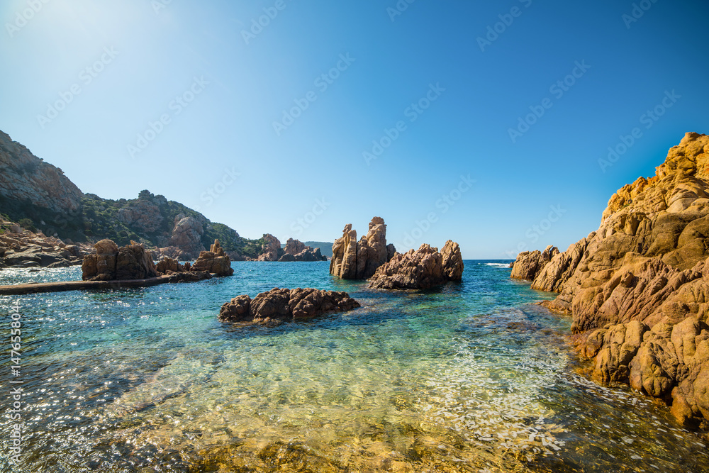 Rocks under a shining sun in Sardinia