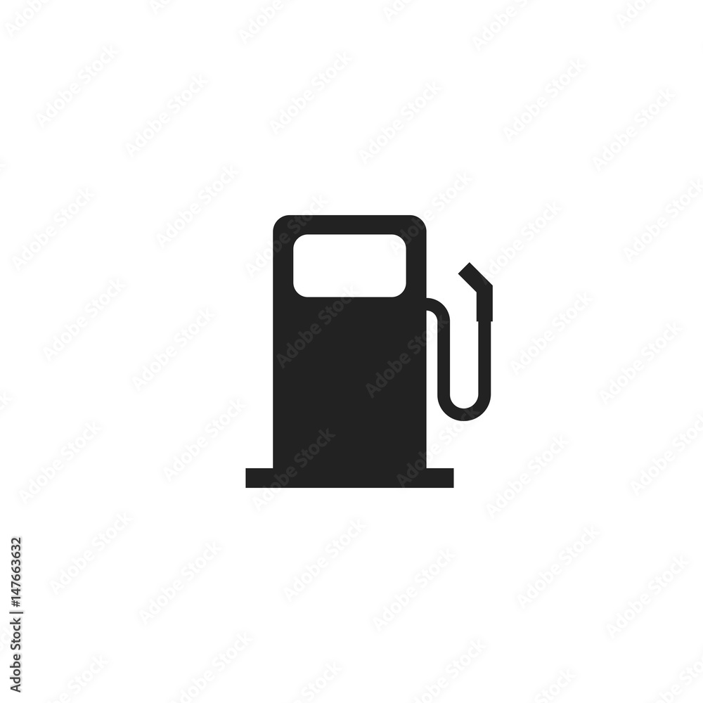 Fuel gas station icon. Car petrol pump flat illustration. Fuel gas station icon. Car petrol pump flat illustration.