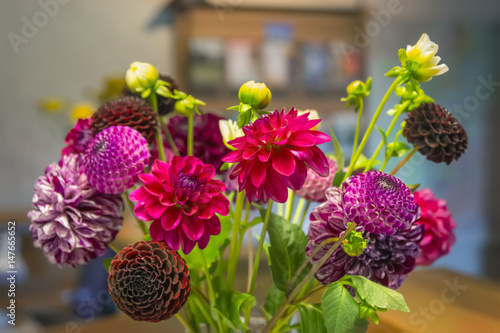 Bouquet of dahlias.
