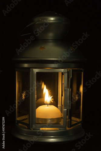 Lantern with candle
