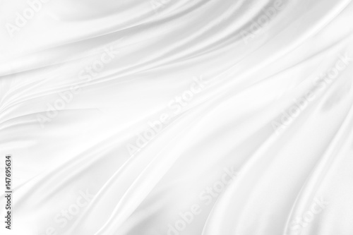White silk fabric ripples