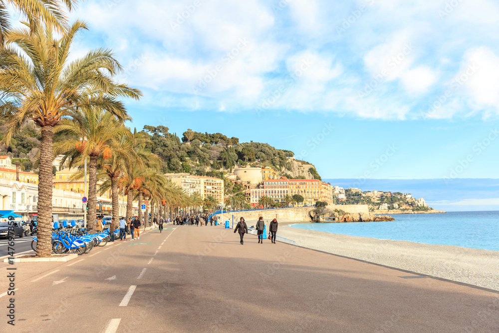 View of the beach in Nice