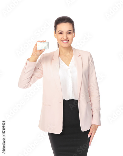 Beautiful young woman with ...