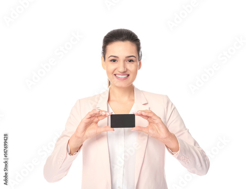 Beautiful young woman with ...