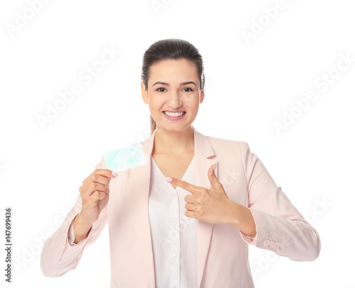 Beautiful young woman with ...