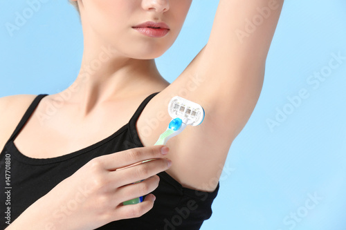 Beautiful young woman with ...