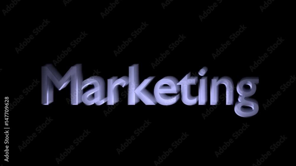 Media Marketing animation with streaking text and motion blur