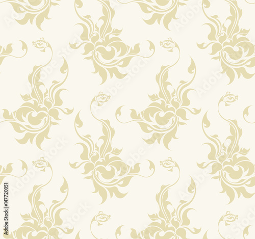 Abstract floral seamless background in very light, gentle tones.