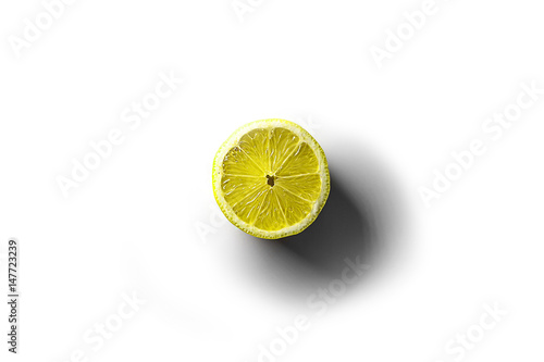 Lemon on white background