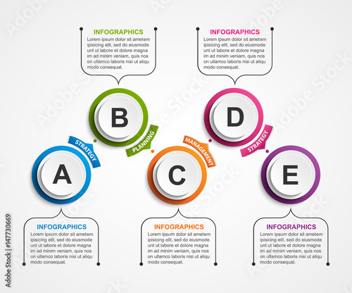 Abstract options infographics template. Infographics for business presentations or information banner.