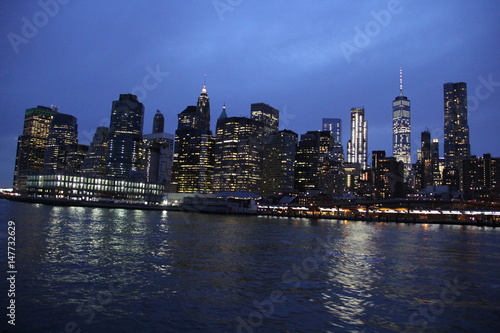 Port of New York at night