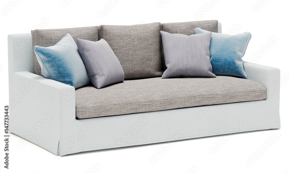 Fototapeta premium modern sofa isolated on white