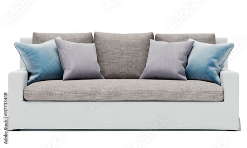 modern sofa isolated on white
