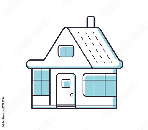 House isolated. Home line icon.