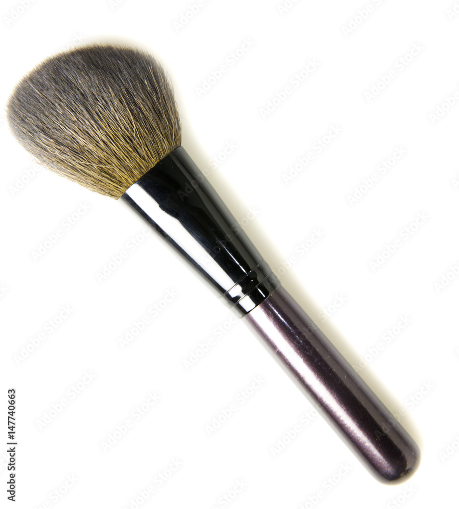Cosmetic brush with make up isolated on white background Cosmetic brush with make up isolated on white background
