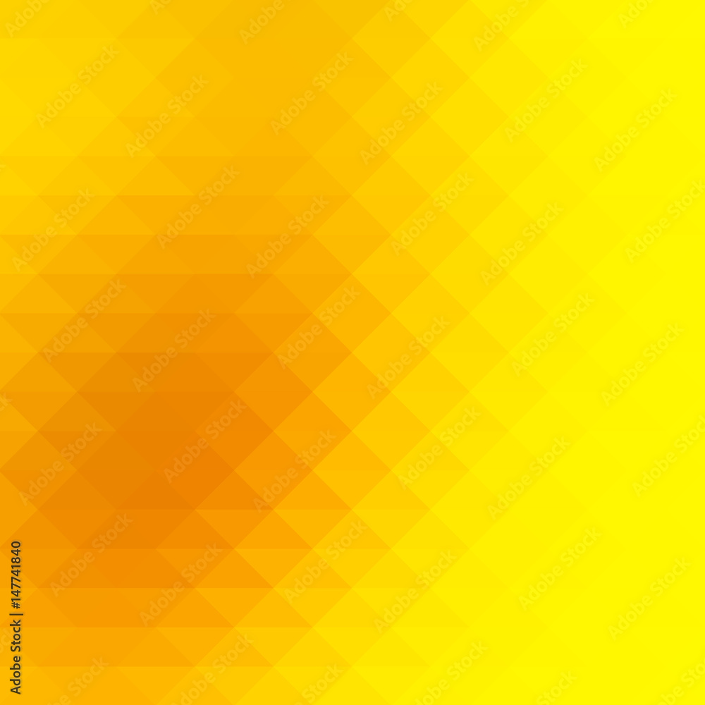 Bright golden yellow rows of triangles background, square Bright golden yellow rows of triangles background, square