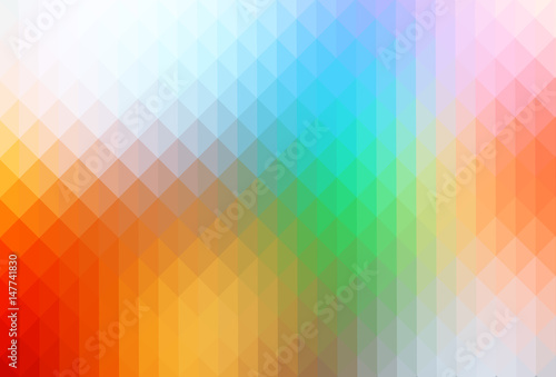 Wallpaper Mural Rainbow colors rows of triangles background Torontodigital.ca