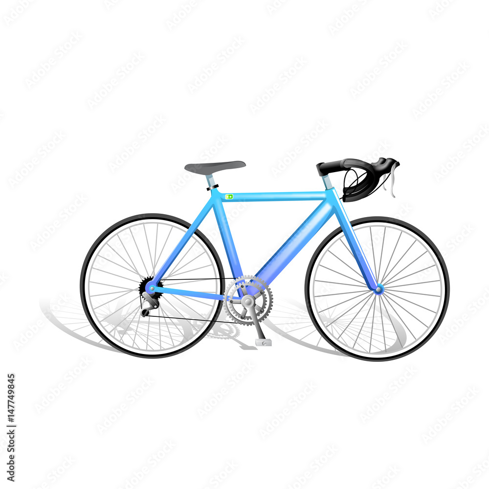 Vector Realistic Isolated Bicycle