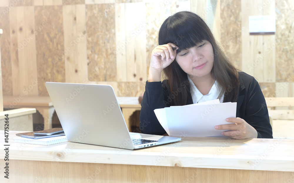 Young business woman creating about your project. Young business woman creating about your project.