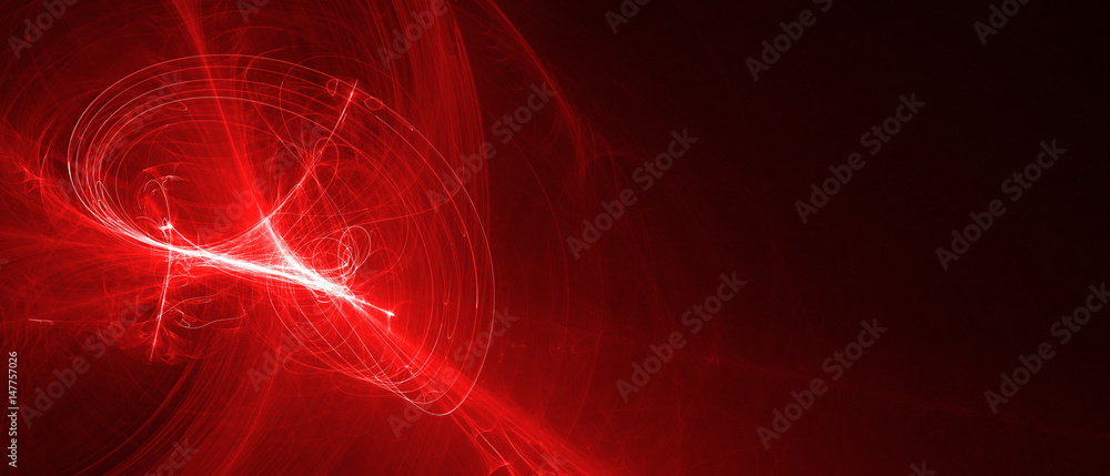 Obraz premium red glow energy wave.