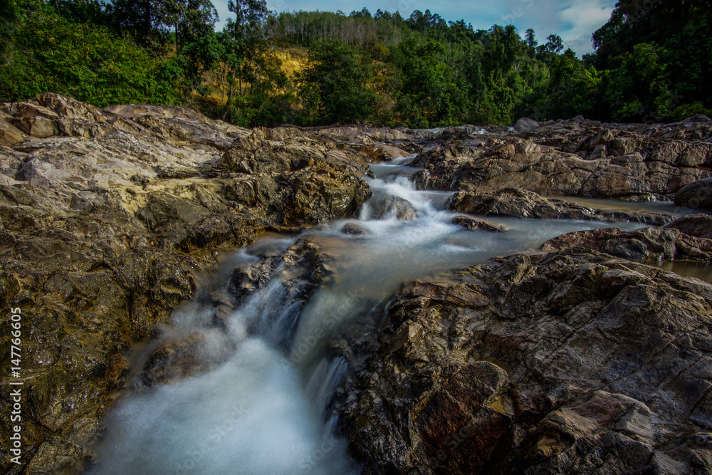waterfall in rain forest jungle waterfall in rain forest jungle