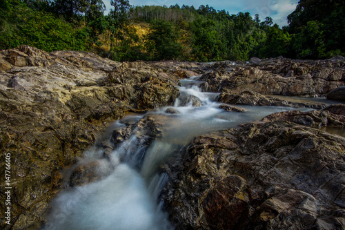 Fototapeta Naklejka Na Ścianę i Meble -  waterfall in rain forest jungle