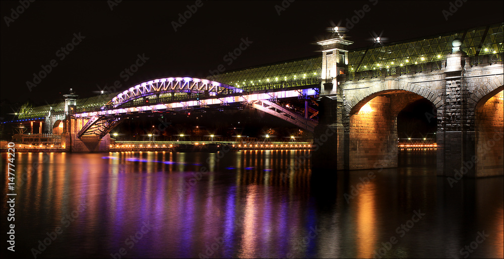 Pushkin bridge across the Moscow river, Moscow, Russia