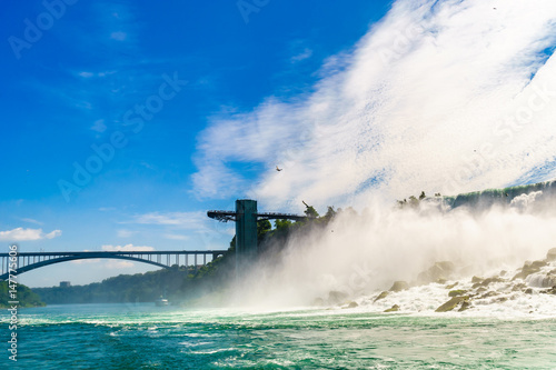 Water rushing over Niagara Falls