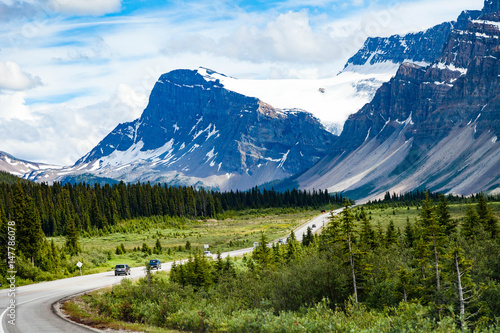 Canadian Highway in Alberta, in July