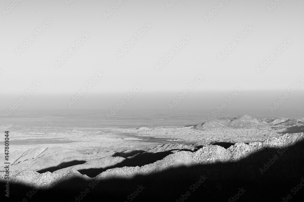 Desert mountains with shadows Desert mountains with shadows