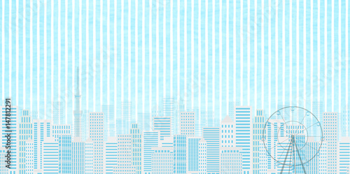 東京　ビル　風景　背景