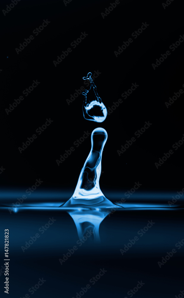 Fototapeta Photo of water splashes and ripples background