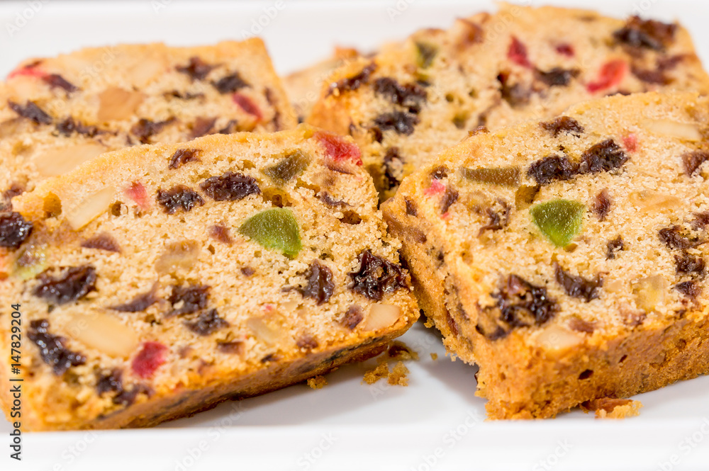 delicious sliced fruit cake with mixed fruit delicious sliced fruit cake with mixed fruit